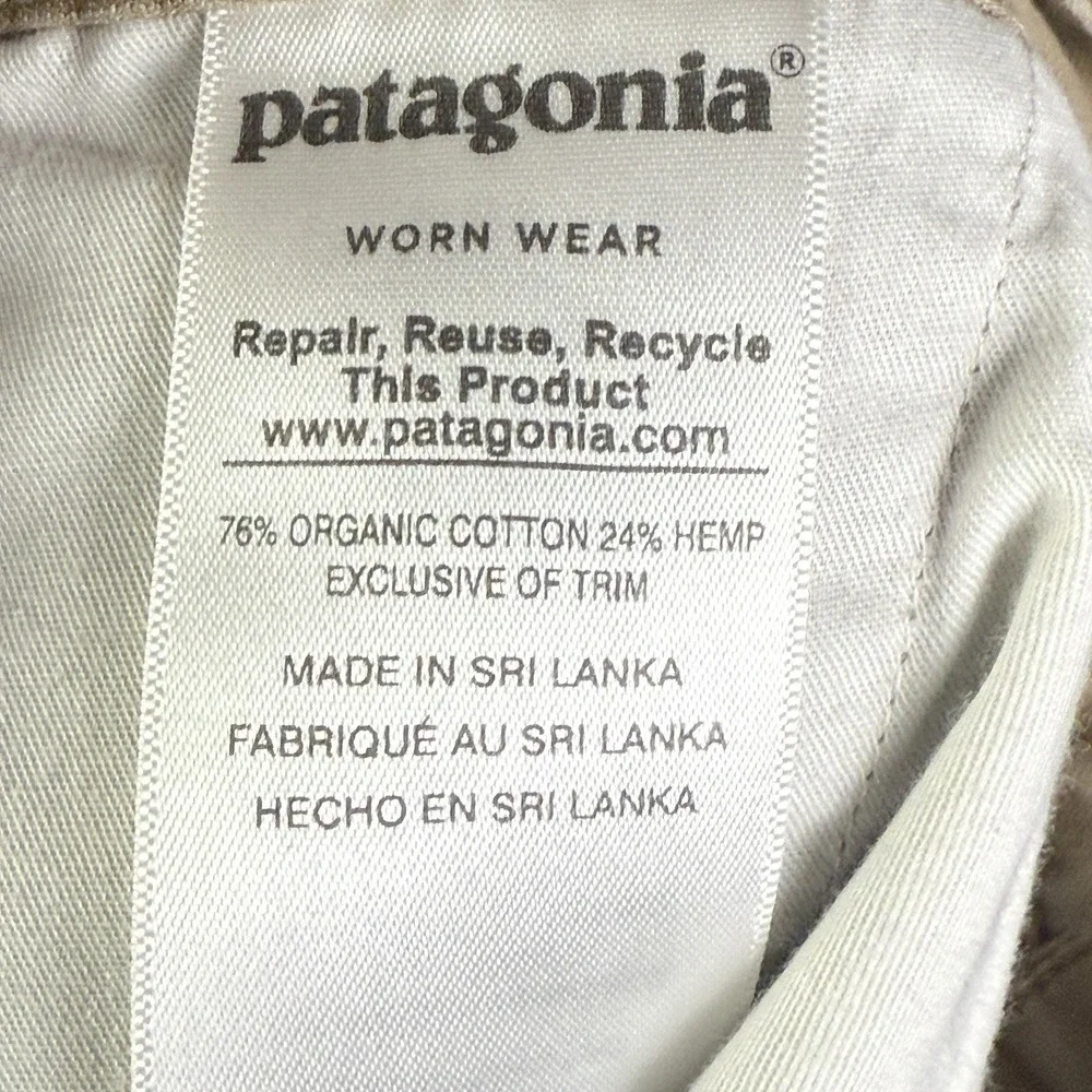 Patagonia Lightweight‎ All Wear Hemp Shorts Organic Cotton Khaki Beige Mens 34 - Picture 7 of 8